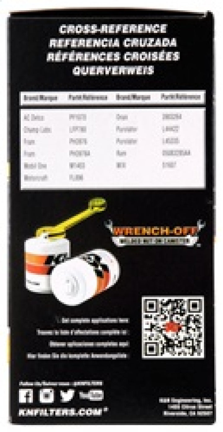 K&N Dodge Performance Gold Oil Filter - Bull Strap