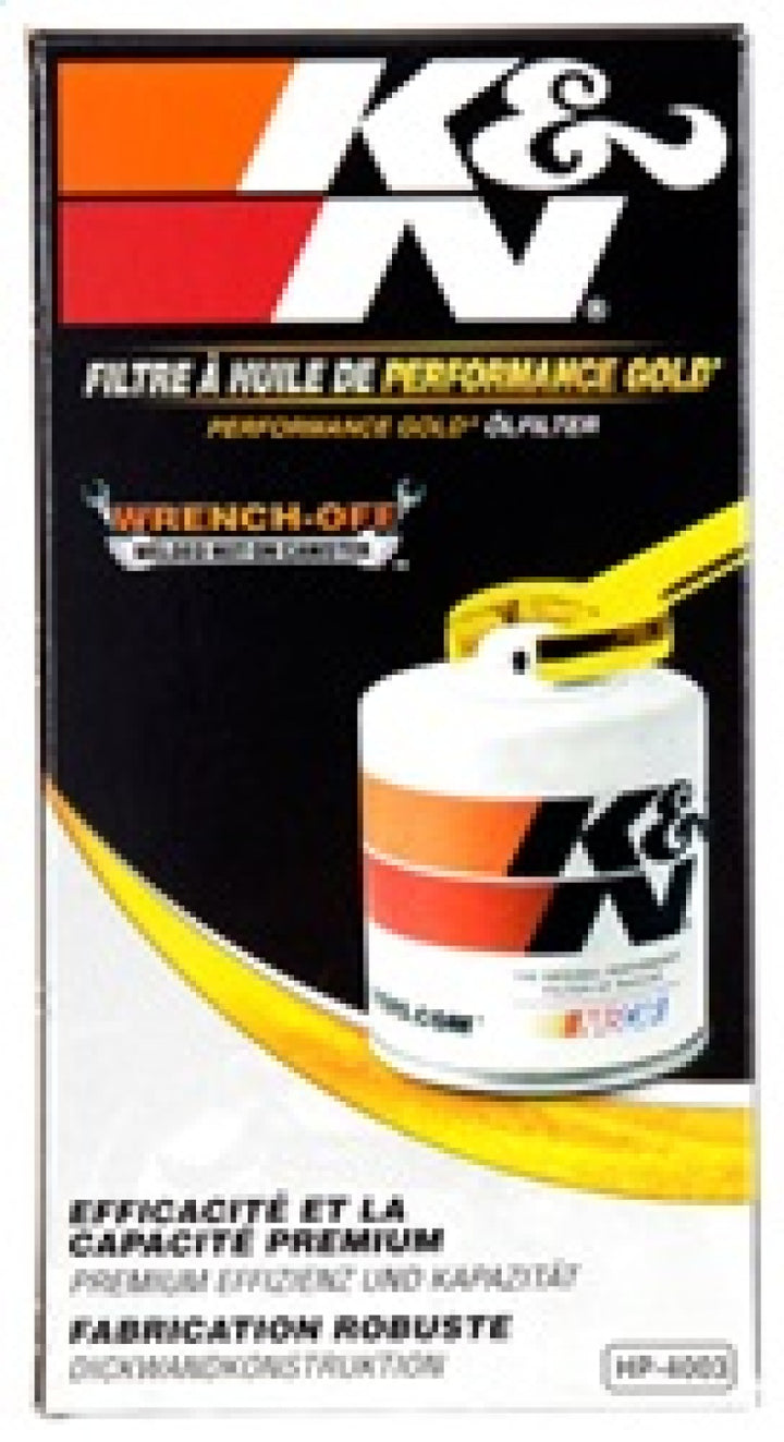 K&N Dodge Performance Gold Oil Filter - Bull Strap