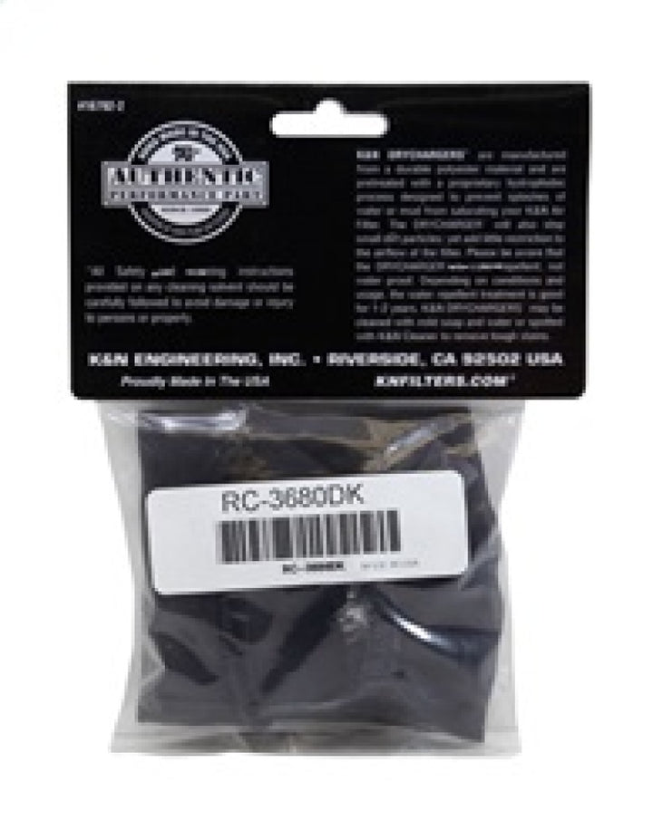 K&N Drycharger Black Air Filter Wrap - Bull Strap