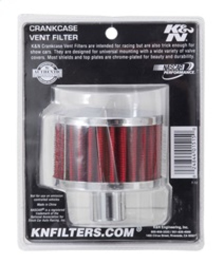 K&N Filter 1in Vent  3in Diameter 2in Height - Bull Strap
