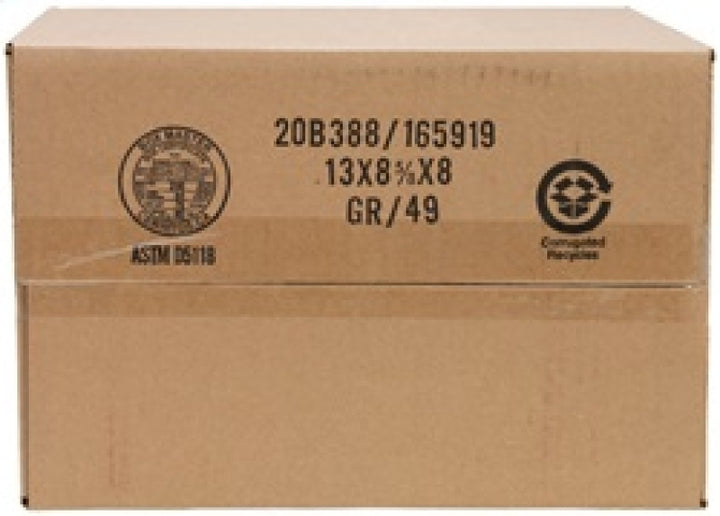 K&N Filter Univ Air Filter Carb Fib T/B 3-1/2in FLG OD / 12x6in B / 9-15/16x3-15/16in T / 6in H - Bull Strap