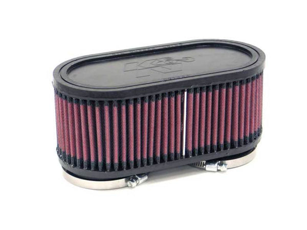 K&N Filter Universal  Filter 2 3/8 inch Dual Flange 107mm C-C 3 inch Height - Bull Strap