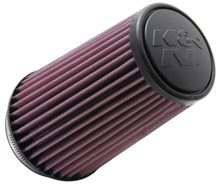 K&N Filter Universal Rubber Filter 3 1/2 inch Flange 4 5/8 inch Base 3 1/2 inch Top 7 inch Height - Bull Strap