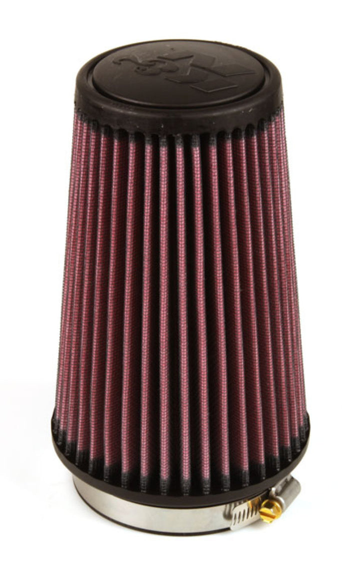 K&N Filter Universal Rubber Filter 3 1/2 inch Flange 4 5/8 inch Base 3 1/2 inch Top 7 inch Height - Bull Strap