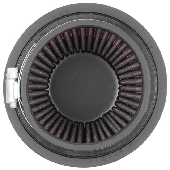 K&N Filter Universal Rubber Filter 3 1/2 inch Flange 5 inch Base 3 1/2 inch Top 4 inch Height - Bull Strap
