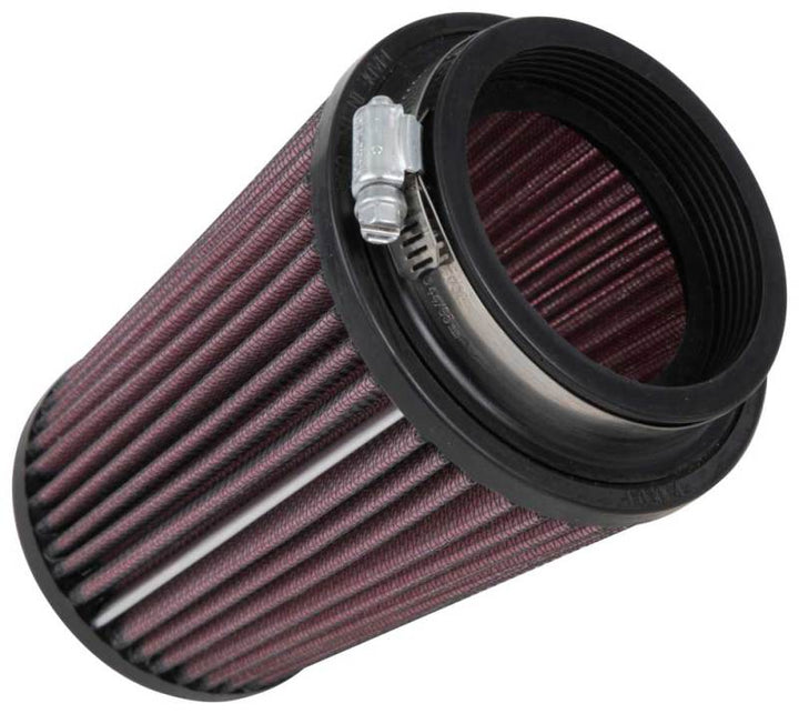 K&N Filter Universal Rubber Filter 3  Flange 4 1/2 Base inch 3 1/2 inch Top 5 3/4 inch Height - Bull Strap