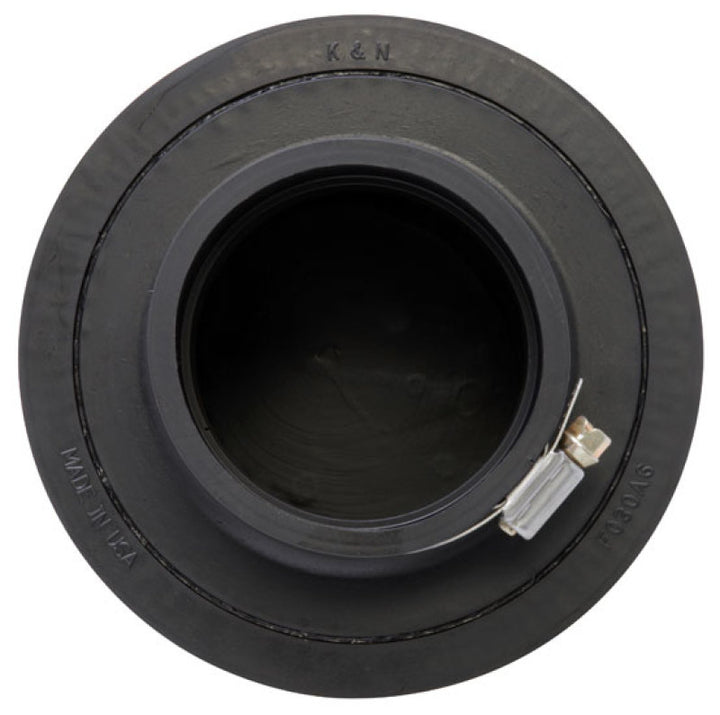K&N Filter Universal Rubber Filter 3in Flange ID 6in Base OD 5.125in Top OD 5in Height - Bull Strap