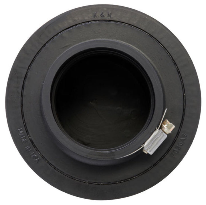 K&N Filter Universal Rubber Filter 3in Flange ID 6in Base OD 5.125in Top OD 5in Height - Bull Strap