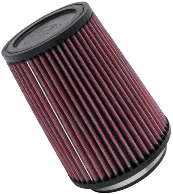 K&N Filter Universal Rubber Filter 4 inch Flange 5 3/8 inch Base 4 3/8 inch Top 7 inch Height - Bull Strap