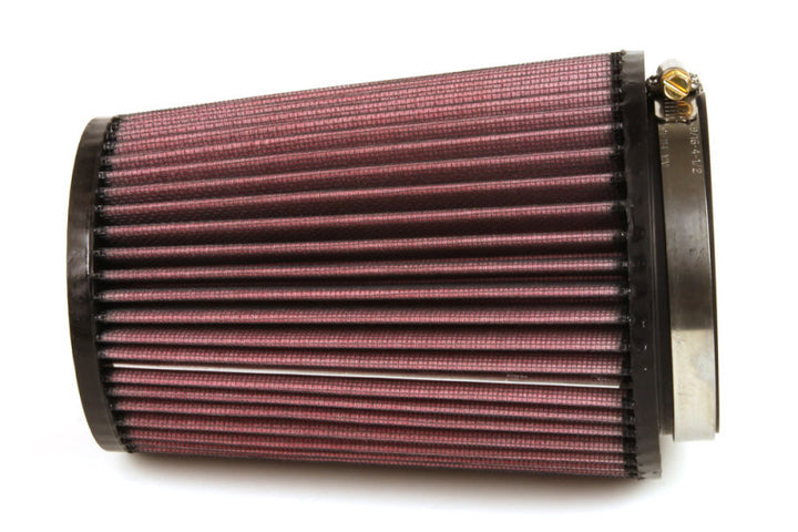 K&N Filter Universal Rubber Filter 4 inch Flange 5 3/8 inch Base 4 3/8 inch Top 7 inch Height - Bull Strap