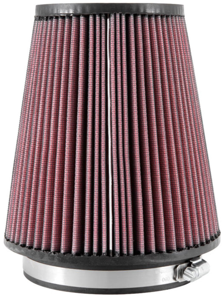 K&N Filter Universal Rubber Filter 5 inch Flange 6 1/2 inch Base 4 3/8 inch Top 7 inch Height - Bull Strap