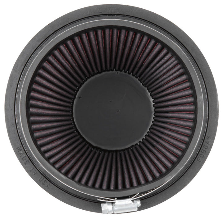 K&N Filter Universal Rubber Filter 5 inch Flange 6 1/2 inch Base 4 3/8 inch Top 7 inch Height - Bull Strap