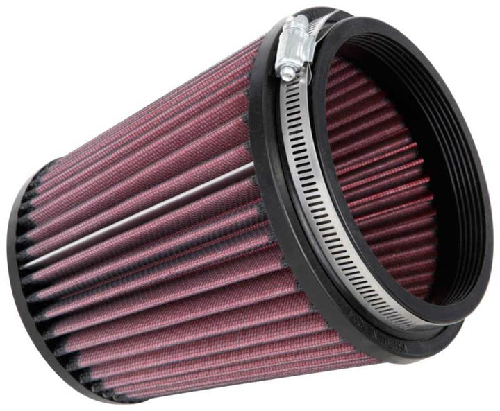 K&N Filter Universal Rubber Filter Round Tapered 4.5in  Flange 5.875in Base 4.5 inch Top 6in  Height - Bull Strap
