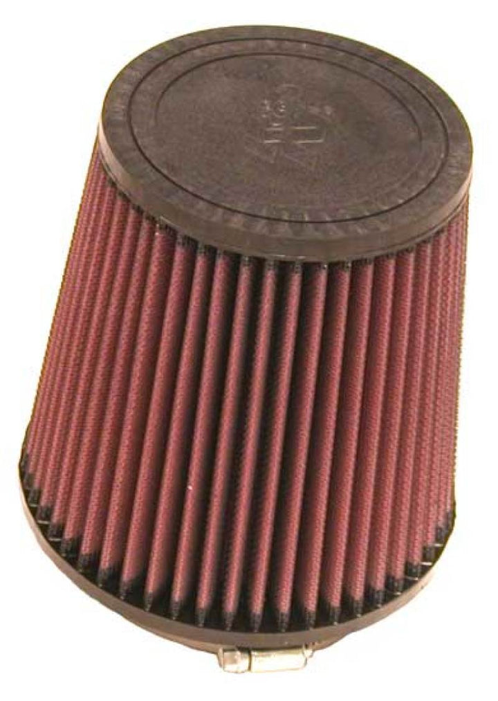 K&N Filter Universal Rubber Filter Round Tapered 4.5in  Flange 5.875in Base 4.5 inch Top 6in  Height - Bull Strap
