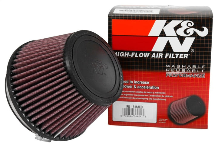 K&N Filter Universal X Stream Clamp-On 5in Flange 6.5in Base 4 1/2in Top 4 1/8in Height - Bull Strap