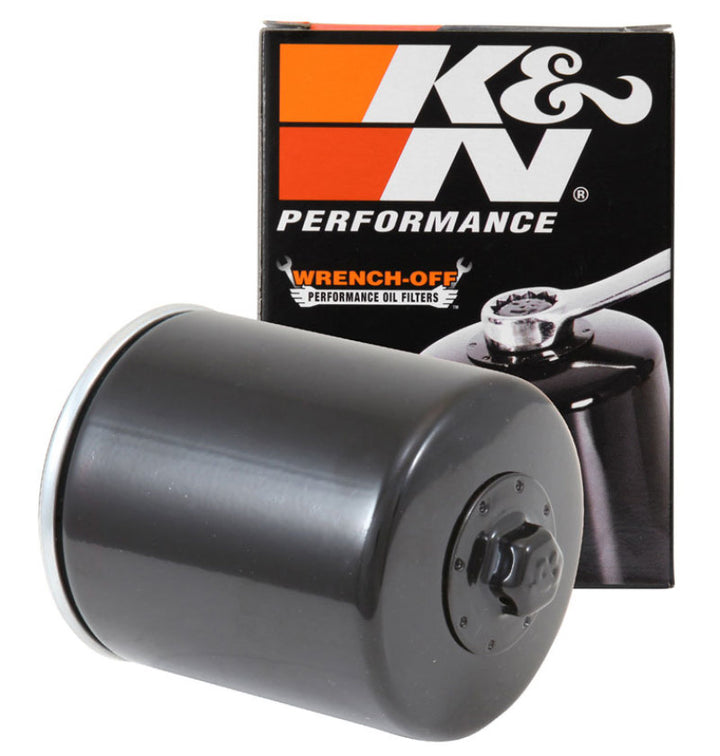 K&N Harley Davidson 3in OD x 4.063in H Oil Filter - Bull Strap