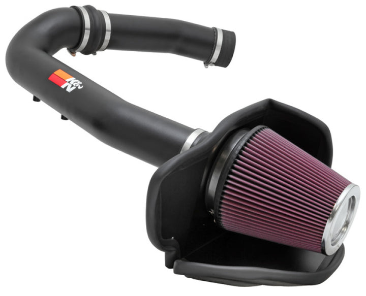 K&N High Flow Performance Intake Kit 11 Jeep Grand Cherokee 3.6L V6 / 11 Dodge Durango 3.6L V6 - Bull Strap