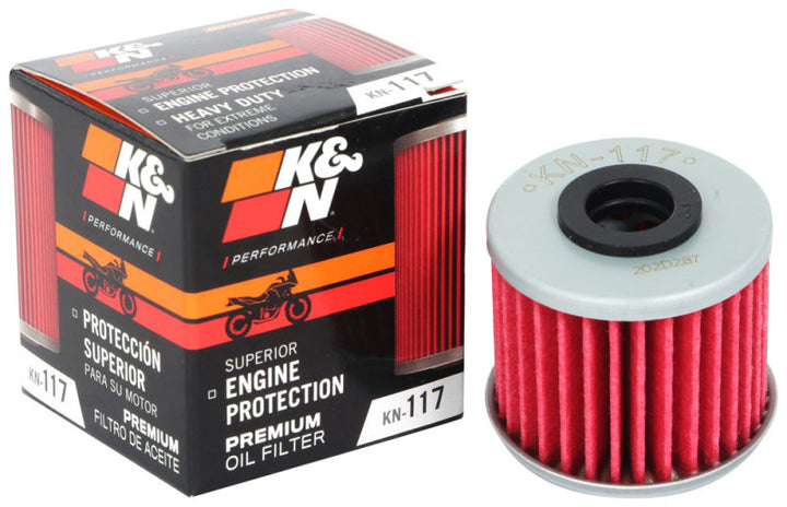 K&N Honda 1.58in OD 0.42in ID 1.4in Height Cartridge Oil Filter - Bull Strap