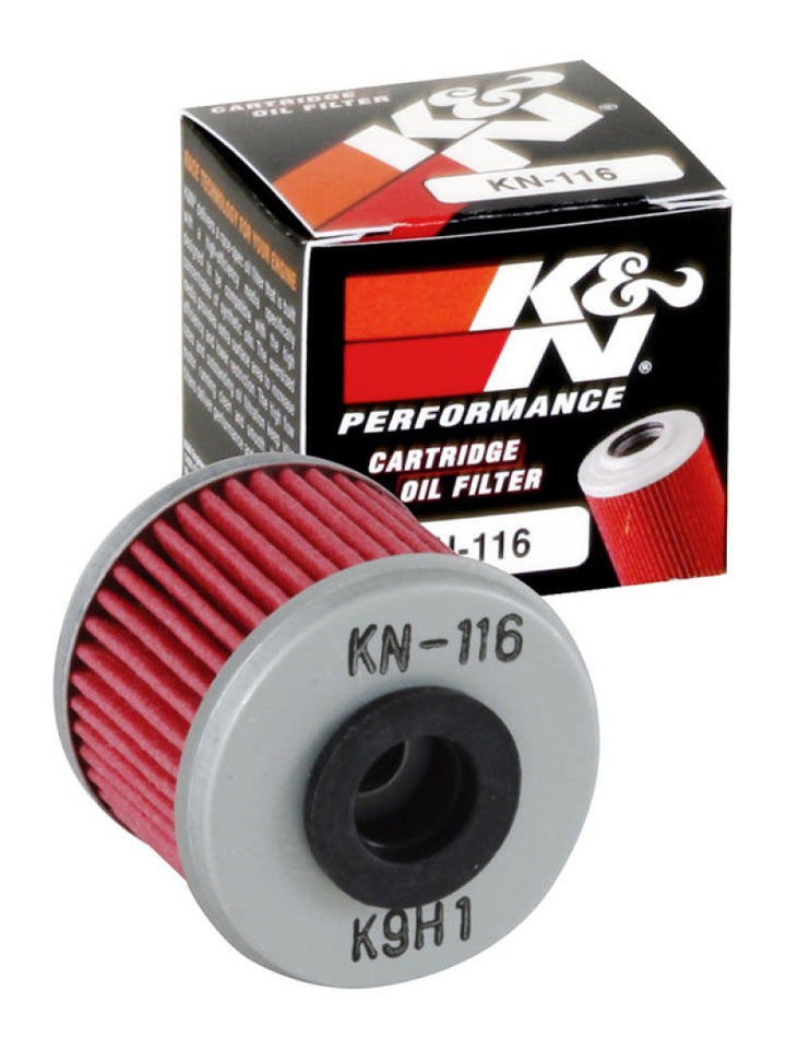 K&N Honda/Husqvarna 1.625in OD x .438in ID x 1.406in H Oil Filter - Bull Strap