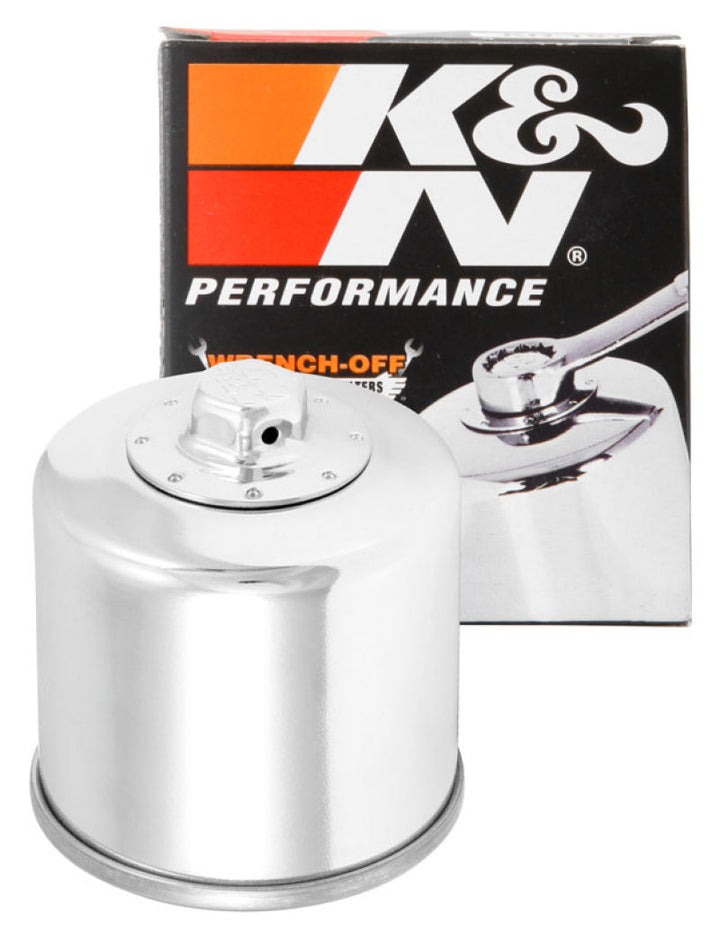 K&N Honda / Kawasaki / Arctic Cat / Suzuki / Triumph / Yamaha 2.688in OD x 2.969in H Oil Filter - Bull Strap