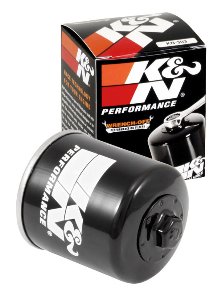 K&N Honda / Kawasaki / Yamaha / Polaris / Victory 2.688in OD x 3.344in H Oil Filter - Bull Strap