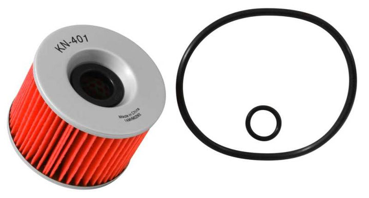 K&N Honda / Kawasaki / Yamaha / Triumph 3in OD x .75ID x 2.210in H Oil Filter - Bull Strap