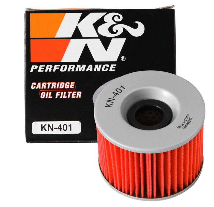 K&N Honda / Kawasaki / Yamaha / Triumph 3in OD x .75ID x 2.210in H Oil Filter - Bull Strap