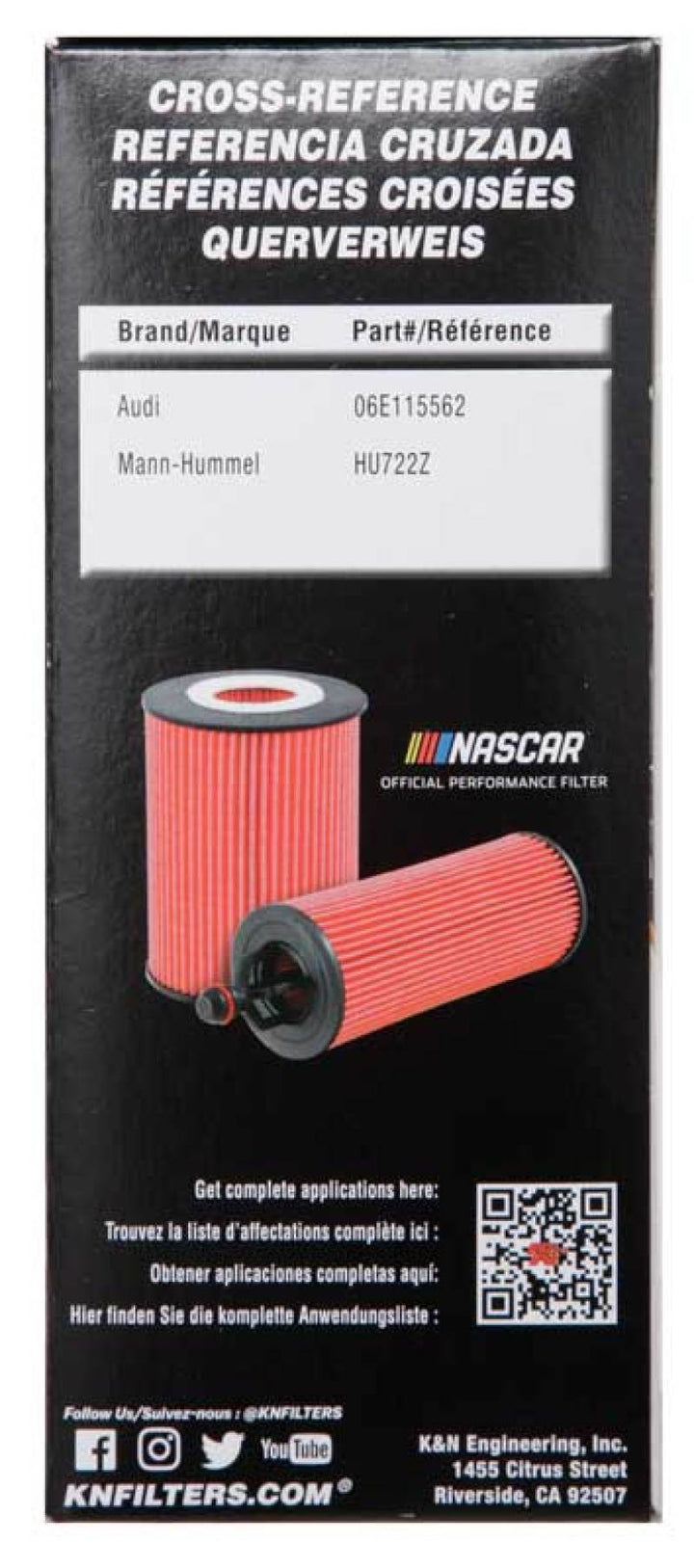 K&N Oil Filter OIL FILTER AUTOMOTIVE - Bull Strap
