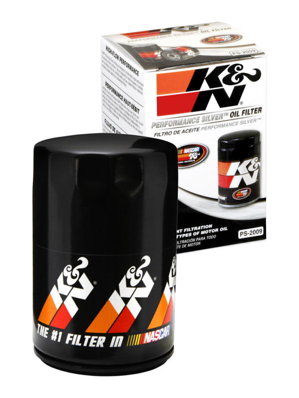 K&N Oil Filter for Ford/Lincoln/Mercury/Mazda/Chrysler/Dodge/Jeep/Jaguar 3in OD x 5.063in H - Bull Strap