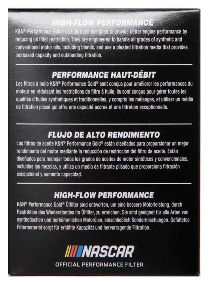 K&N Performance Oil Filter for 06-14 Toyota/Lexus Various Applications - Bull Strap