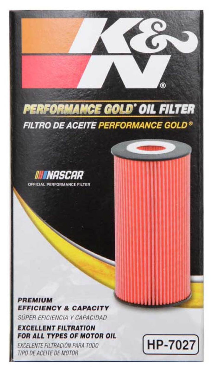 K&N Performance Oil Filter for 09-19 GM 1.4L / 1.6L / 1.8L w/ Hengst Filter Housing - Bull Strap