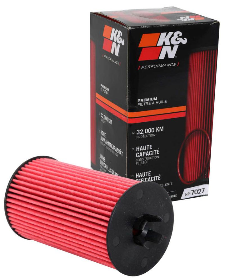 K&N Performance Oil Filter for 09-19 GM 1.4L / 1.6L / 1.8L w/ Hengst Filter Housing - Bull Strap
