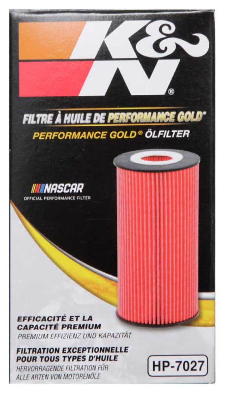 K&N Performance Oil Filter for 09-19 GM 1.4L / 1.6L / 1.8L w/ Hengst Filter Housing - Bull Strap
