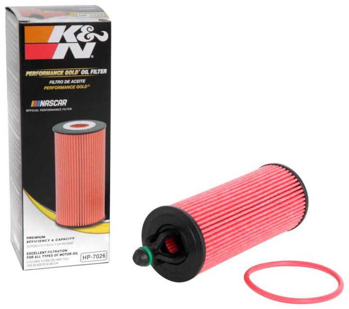 K&N Performance Oil Filter for 14-17 Dodge Durango 3.6L / 14-17 Jeep Grand Cherokee 3.6L - Bull Strap