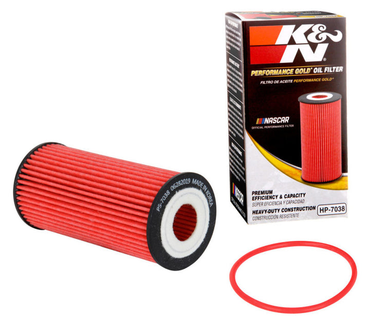 K&N Performance Oil Filter for 2019 Audi A3 2.0L - Bull Strap