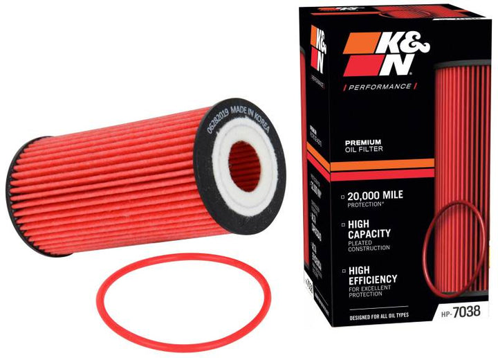 K&N Performance Oil Filter for 2019 Audi A3 2.0L - Bull Strap