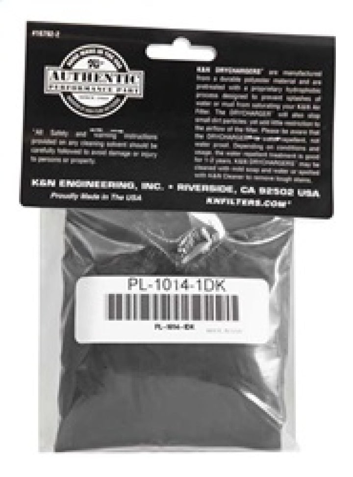 K&N Polaris Black Round Drycharger Air Filter Wrap 11.25inx3inx3in - Bull Strap