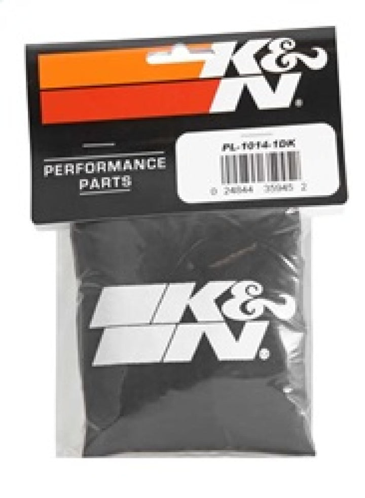 K&N Polaris Black Round Drycharger Air Filter Wrap 11.25inx3inx3in - Bull Strap