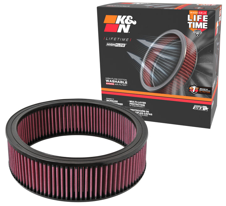 K&N Replacement Air Filter GM CARS & TRUCKS, 1968-97 - Bull Strap