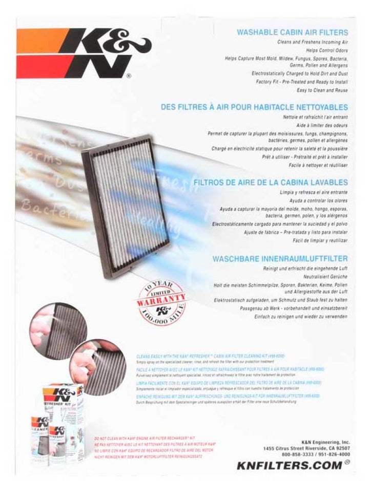 K&N Replacement Cabin Air Filter - Bull Strap