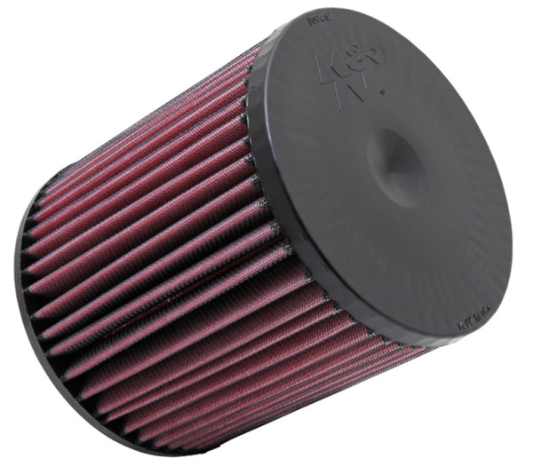 K&N Replacement Round Straight Universal Air Filter for 2010-2015 Audi A8 2.0L/2.5L/3.0L/4.0L/4.2L - Bull Strap