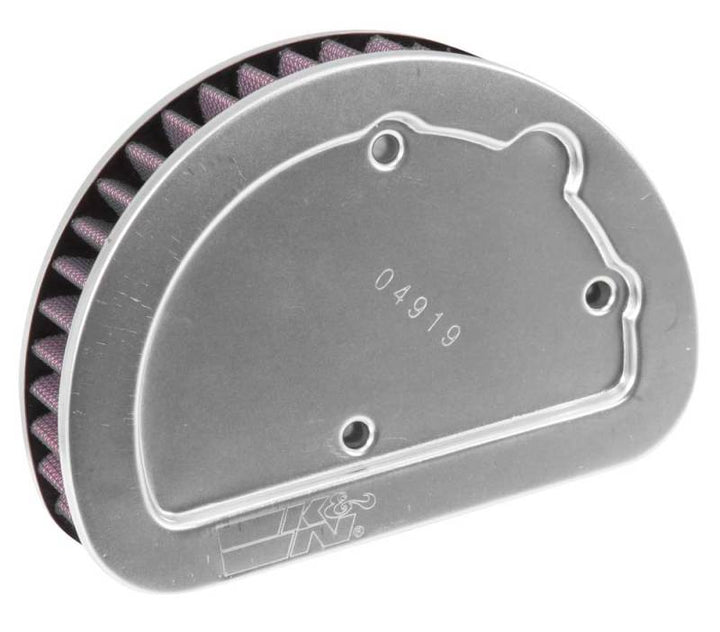 K&N Replacement Unique Air Filter 6.625in L x 4.75in W x 1.625in H with 1 Flange for Harley Davidson - Bull Strap
