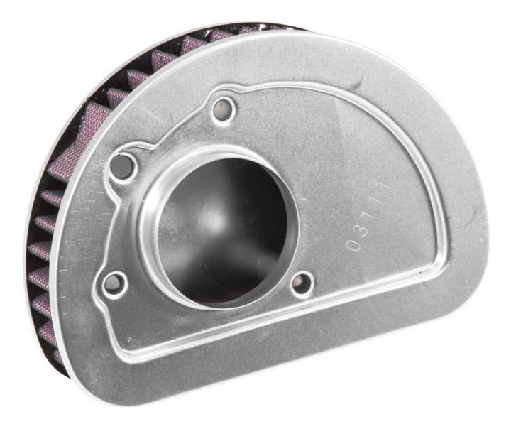 K&N Replacement Unique Air Filter 6.625in L x 4.75in W x 1.625in H with 1 Flange for Harley Davidson - Bull Strap