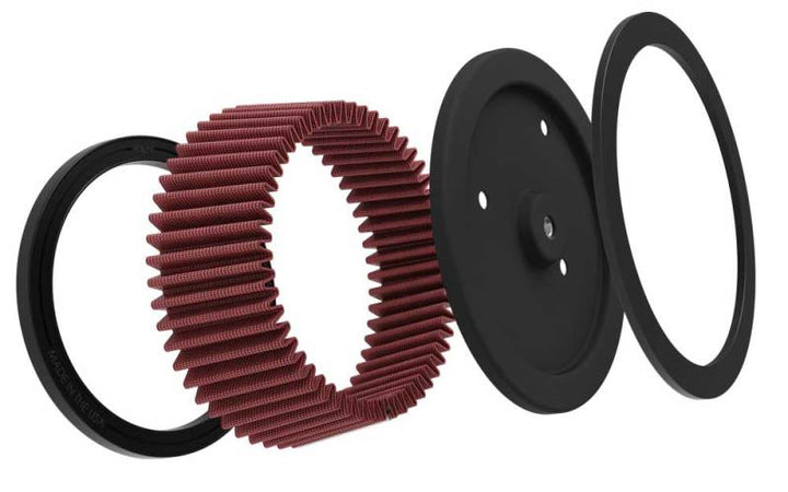 K&N Round Tapered 6.25in Base OD x 5.5in Top OD x 2.125in H Replacement Filter for Harley Davidson - Bull Strap