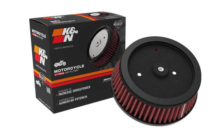 K&N Round Tapered 6.25in Base OD x 5.5in Top OD x 2.125in H Replacement Filter for Harley Davidson - Bull Strap