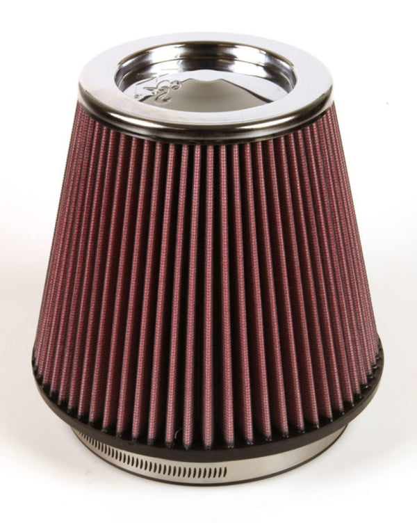 K&N Round Tapered Universal Air Filter 6in Flange ID x 7.5in Base OD x 5in Top OD x 6.5in Height - Bull Strap