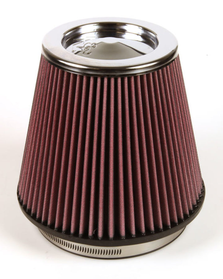 K&N Round Tapered Universal Air Filter 6in Flange ID x 7.5in Base OD x 5in Top OD x 6.5in Height - Bull Strap