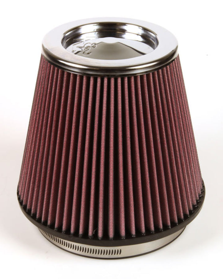 K&N Round Tapered Universal Air Filter 6in Flange ID x 7.5in Base OD x 5in Top OD x 6.5in Height - Bull Strap