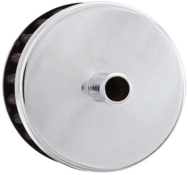 K&N Steel Base Crankcase Vent Filter 0.375in Vent OD x 2in OD x 1.5in Height - Bull Strap
