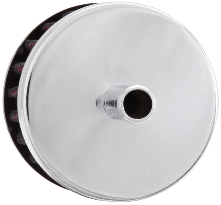 K&N Steel Base Crankcase Vent Filter 0.375in Vent OD x 2in OD x 1.5in Height - Bull Strap